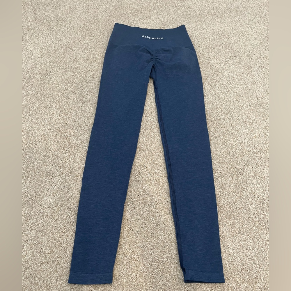 Alphalete Navy Blue Seamless Leggings
